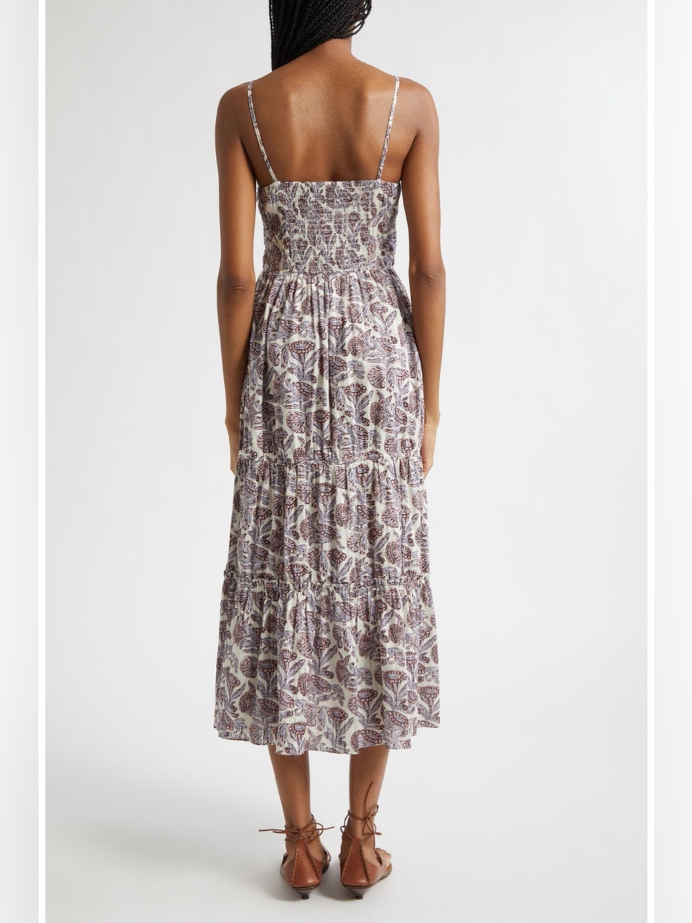 Ulla Johnson Aydin Print Tiered Cotton Sundress - Picture 2 of 9